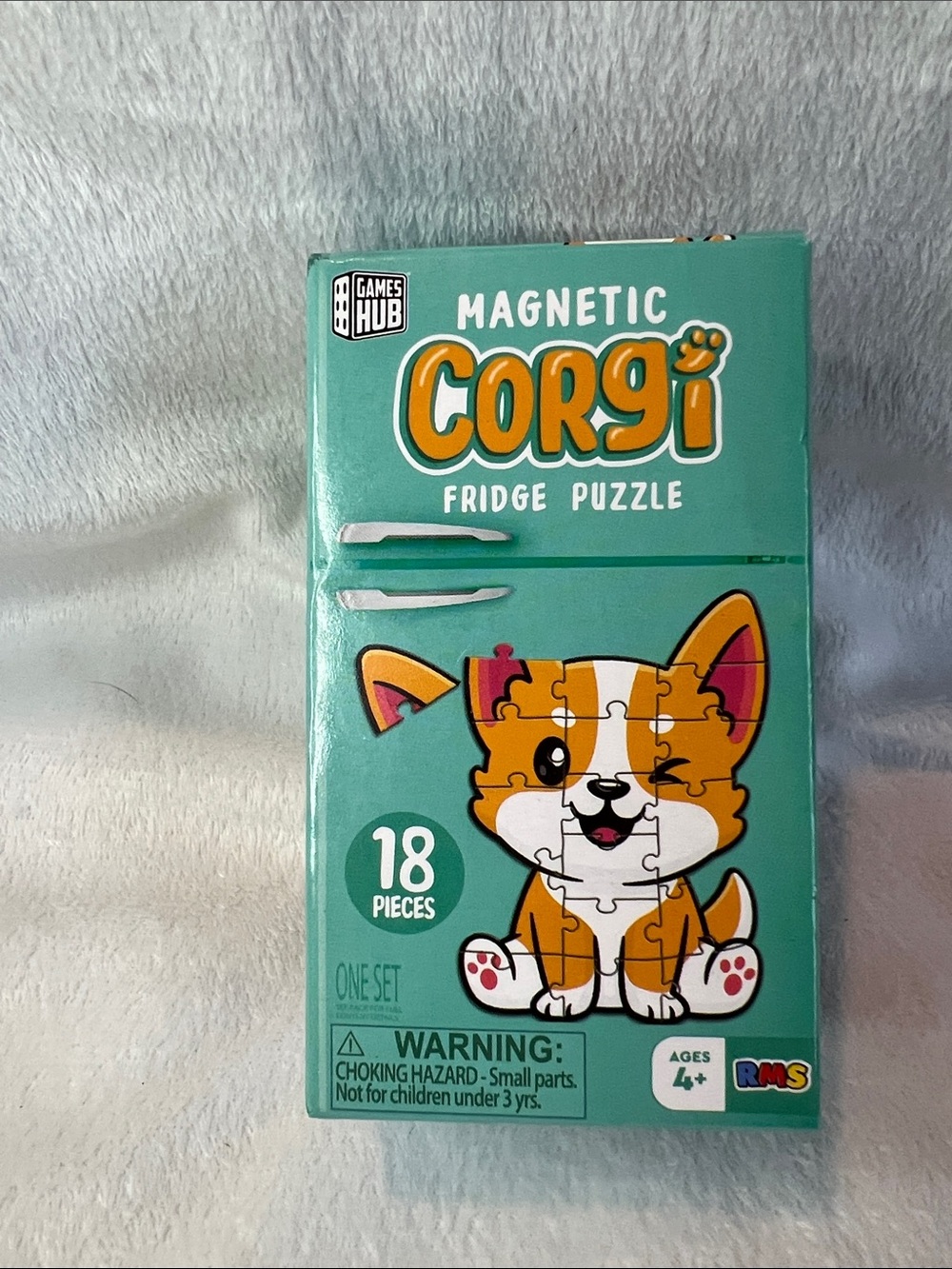 Magnetic Corgi Fridge Puzzle - Teal